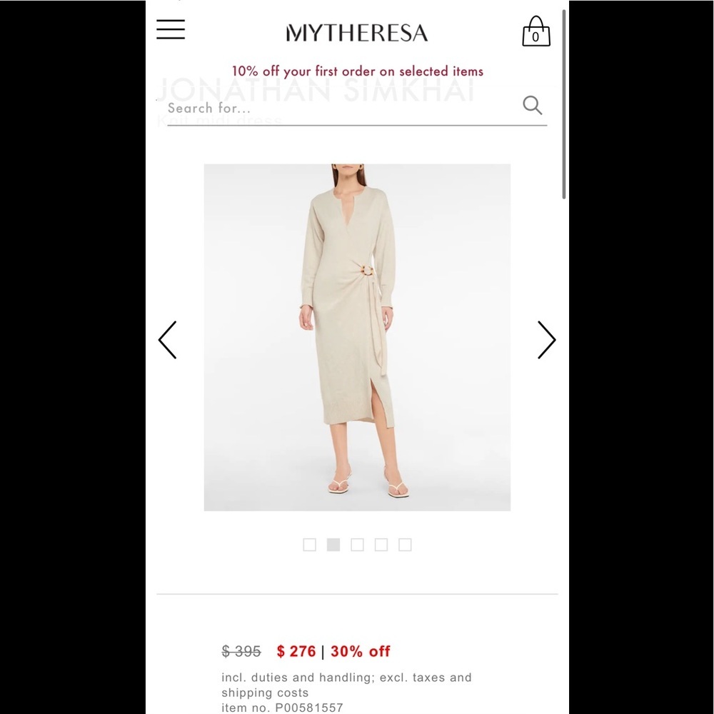 Jonathan Simkhai Knit midi dress
